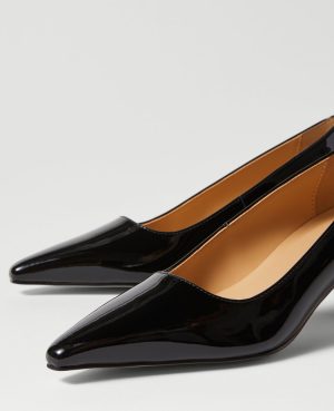 Patent Nip Toe Kitten Heel Pumps