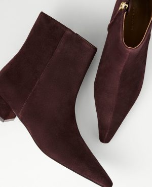 Suede Nip Toe Bootie