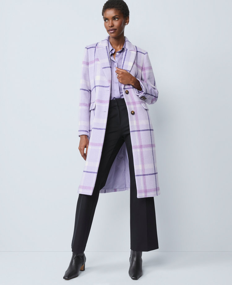 Plaid Chesterfield Coat