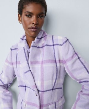 Plaid Chesterfield Coat