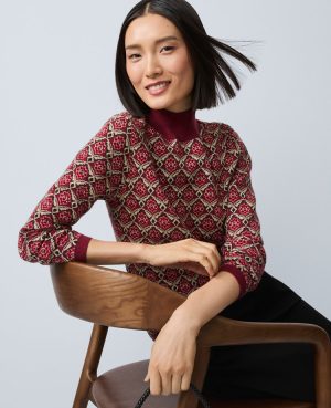 Petite Essential Jacquard Turtleneck Sweater