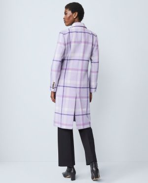 Petite Plaid Chesterfield Coat