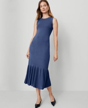 Petite Ruffle Hem Sweater Dress