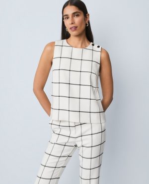 The Shoulder Button Top in Windowpane