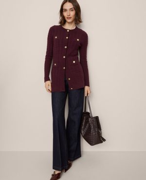 Petite Long Cable Cardigan