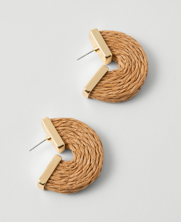 Raffia Hoop Earrings
