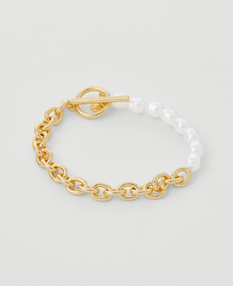 Pearlized Metal Bracelet