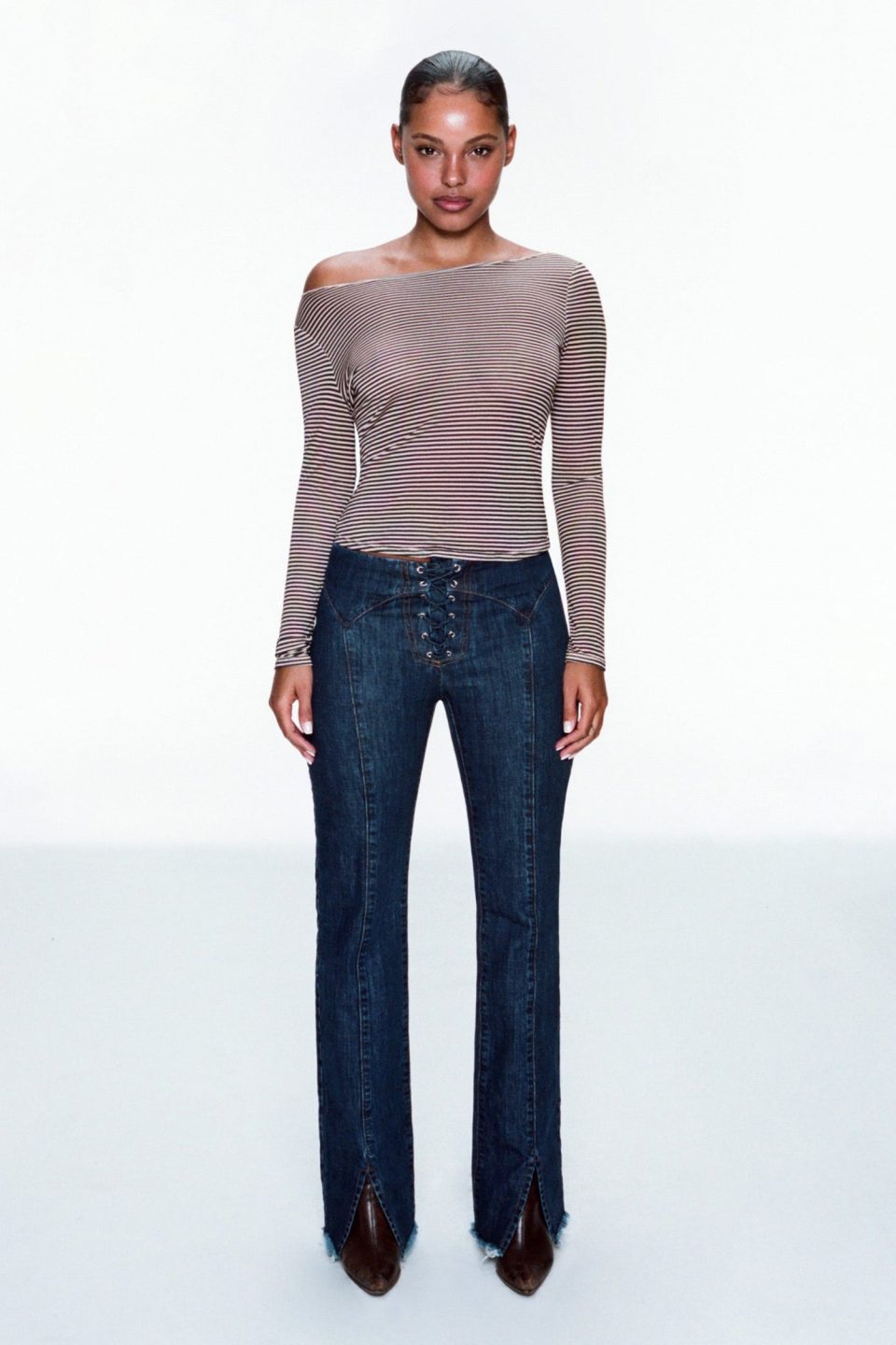 ELEMENT LACE UP JEAN - DARK WASH