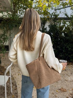 Stevie Button Knit Sweater in Cream