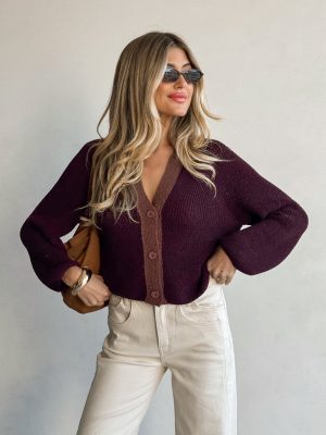 Sugar Plum Ribbed Knit Sweater